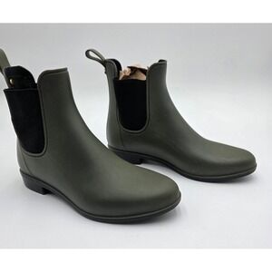 Sam Edelman Rain Boots Olive Green Chelsea Ankle Waterproof Women's Size 6